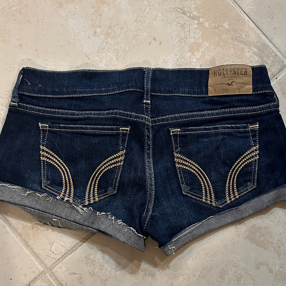 Hollister Women's Navy Jean Shorts